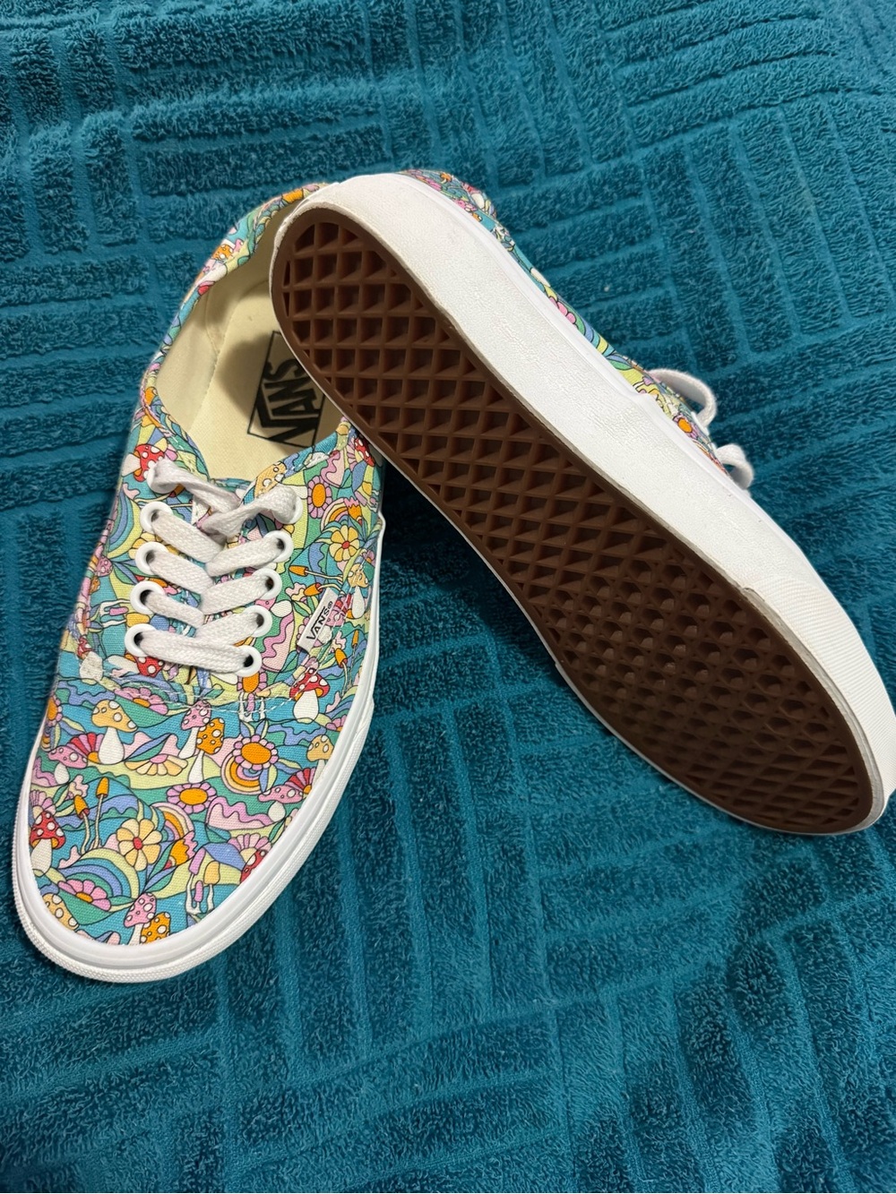 Vans Floral Canvas Authentic Sneakers Multicolor Y2K Unisex Men’s 7.5 Women’s 9
